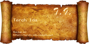 Terch Ida névjegykártya
